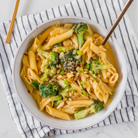 Penne Pasta Sweet Potato Alfredo