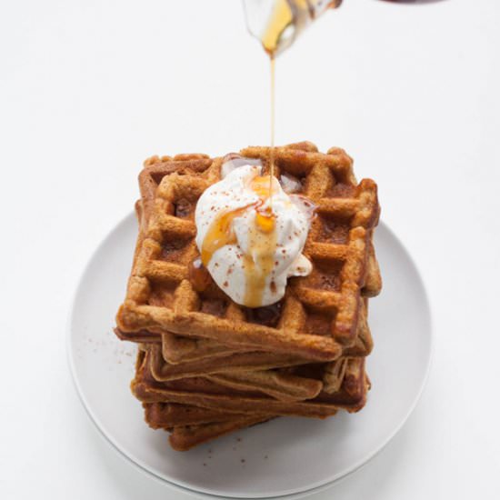 Whole Wheat Pumpkin Waffles