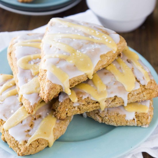 Double-Glazed Vegan Pumpkin Scones