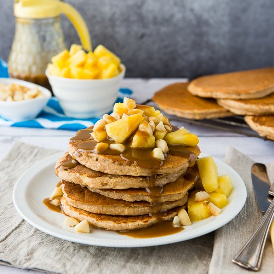 Vegan Pineapple Pancakes & Caramel