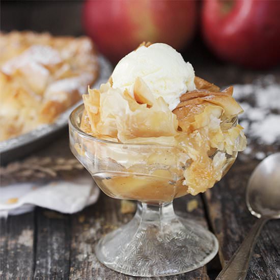 Frilly Phyllo Apple Tart