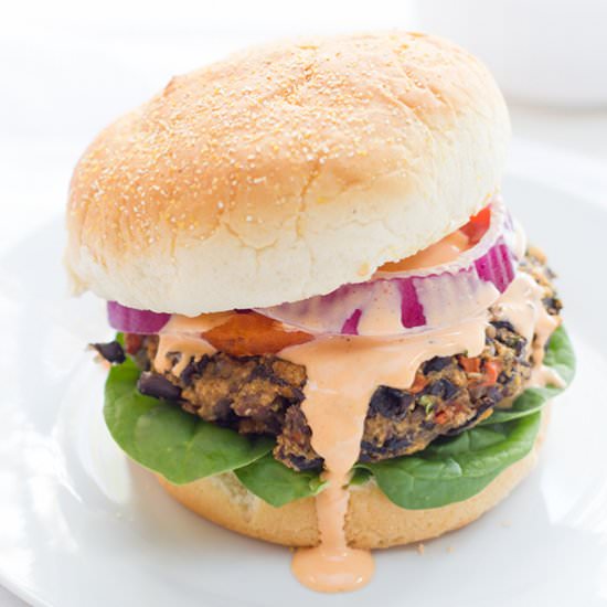 Mushroom Black Bean Burgers