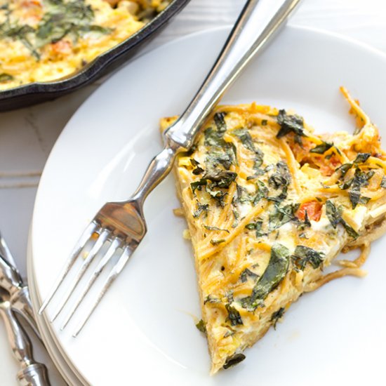 Leftover Spaghetti Frittata