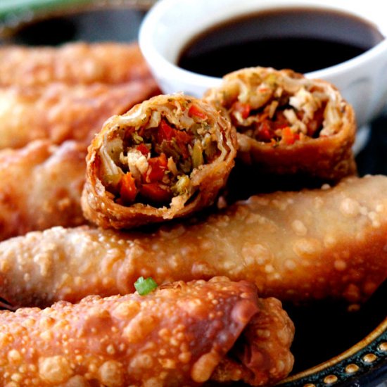 Sesame Chicken Egg Rolls