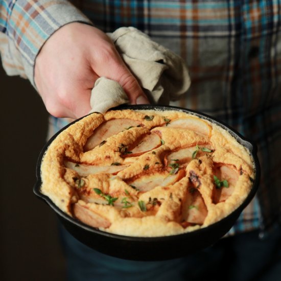 Fluffy Omelette with Pear and Honey