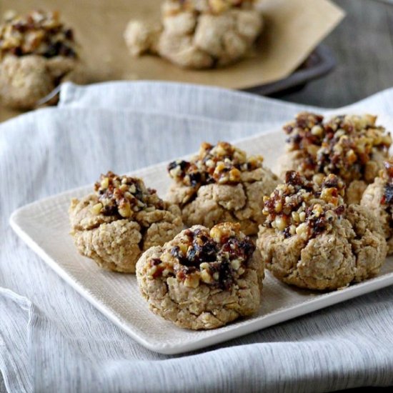 Rustic Fig and Walnut Cookie Tarts