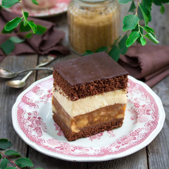 Apple and Vanilla Custard Cake