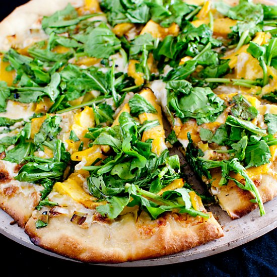 Acorn Squash and Gorgonzola Pizza