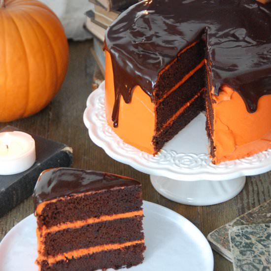 Pumpkin chocolate cake… Halloween