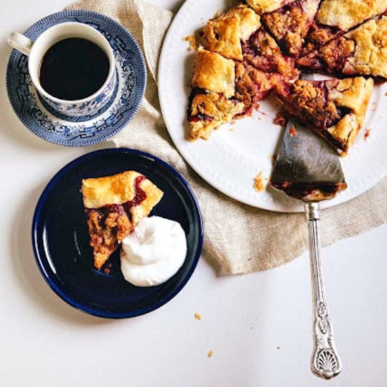 Plum and Marzipan Crumble Galette