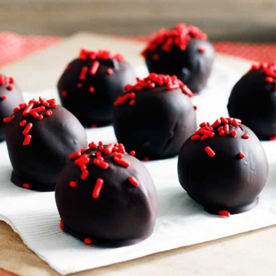 vegan chocolate red wine truffles