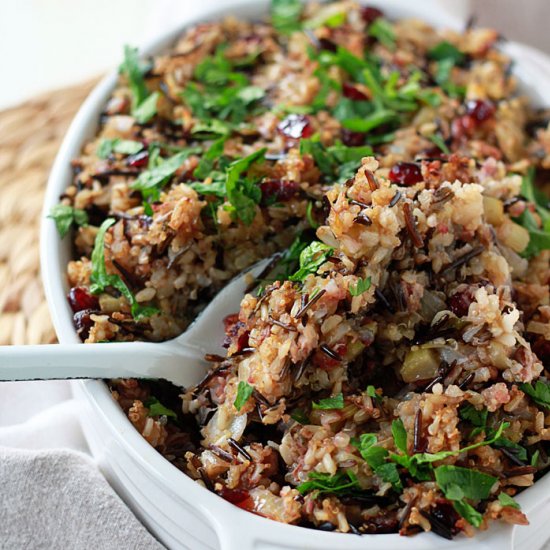 Herbed Wild Rice & Quinoa Stuffing