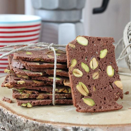 Chocolate Pistachio Biscotti