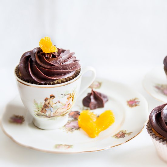 Orange Chocolate Praline Cupcake