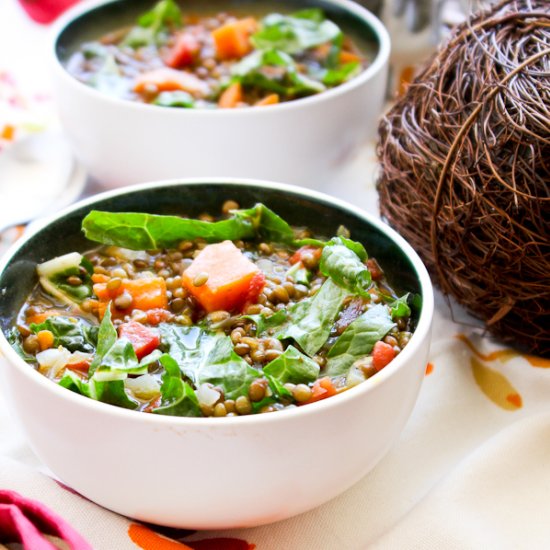 Sweet Potato and Lentil Soup