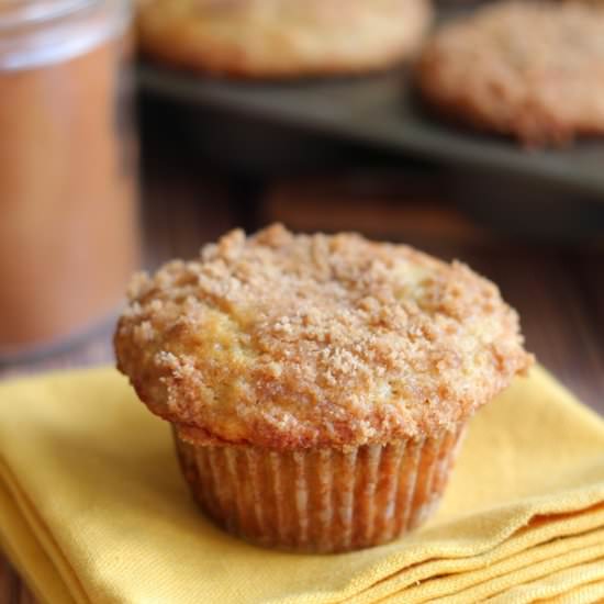 Banana Muffins w/ Streusel Topping