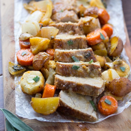 One Pan Pork Tenderloin & Veg