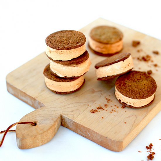 pumpkin ice cream sandwiches