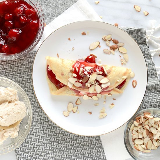 Cherry Mascarpone Crepes