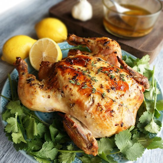 Juicy Garlic & Herb Roasted Chicken