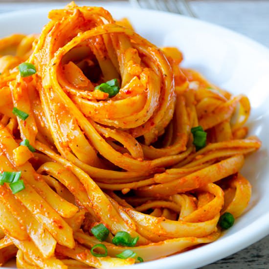 Creamy Tomato Fettuccine