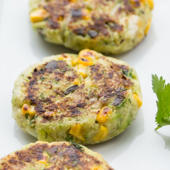 Vegan Zucchini Corn Patties