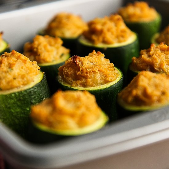 Vegetarian stuffed zucchini