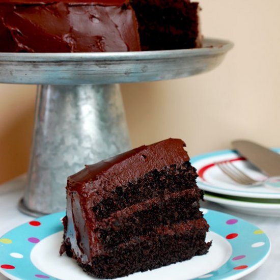 Chocolate caramel sea salt cake