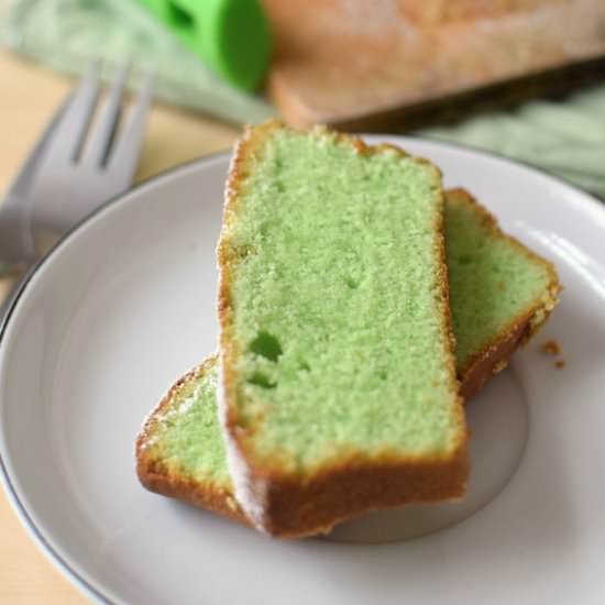 Condensed Milk Pandan Pound Cake