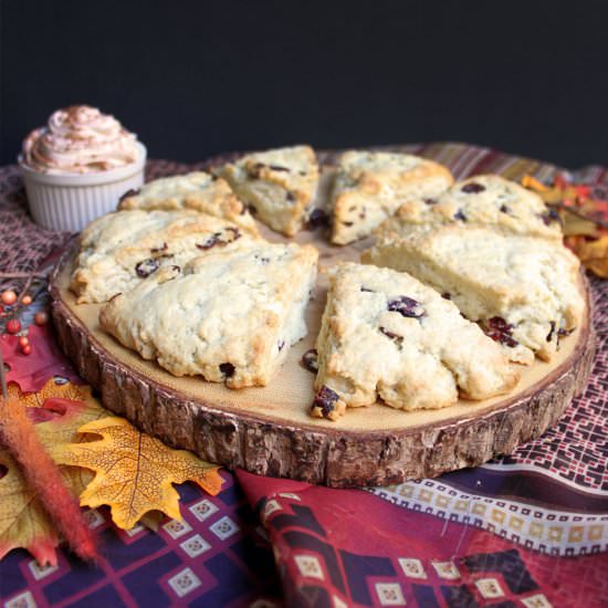 Cranberry Scones w/ Whipped Cream