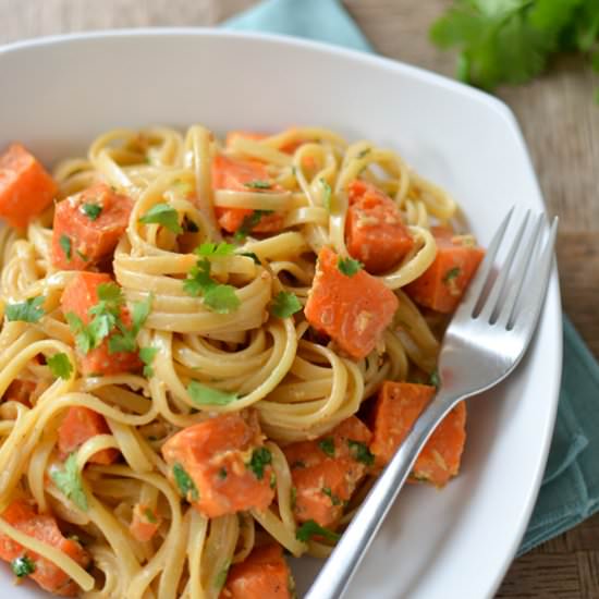 Roasted Sweet Potato and Linguini