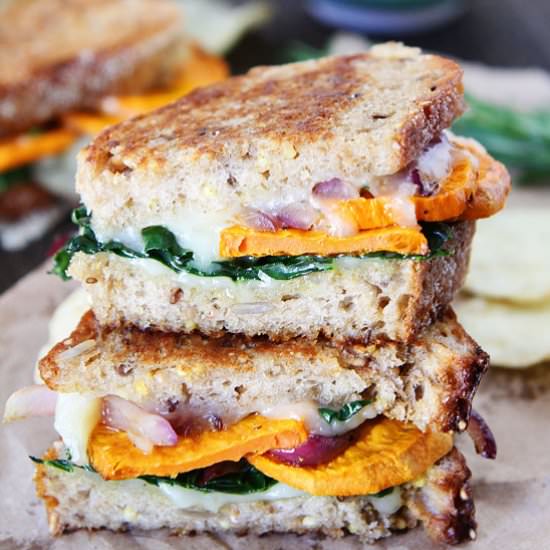 Sweet Potato & Kale Grilled Cheese