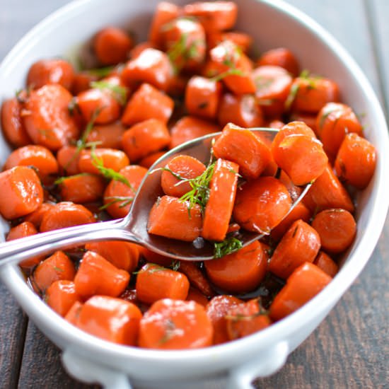 Bourbon Maple Glazed Carrots