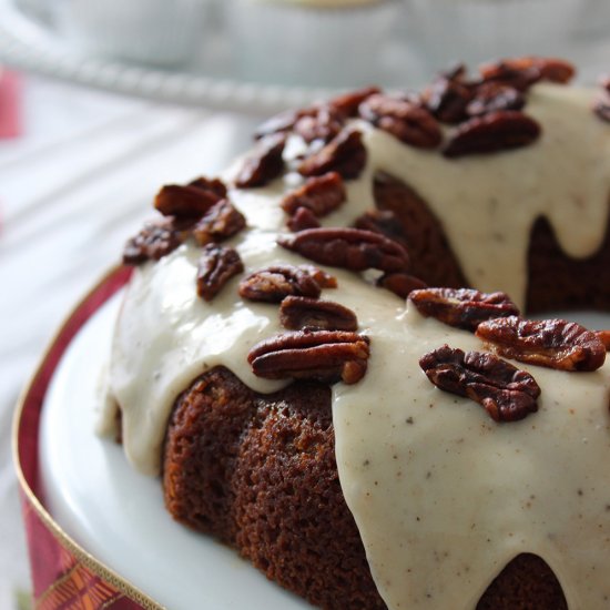 Brown Butter Frosted Pumpkin Cake