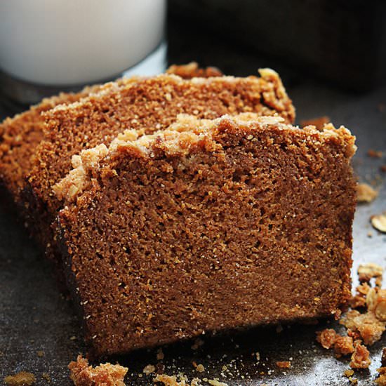 Cinnamon Streusel Pumpkin Bread