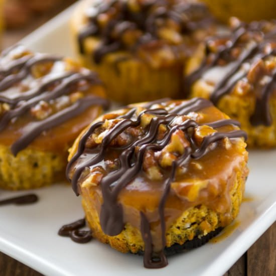 Pumpkin Turtle Cheesecakes