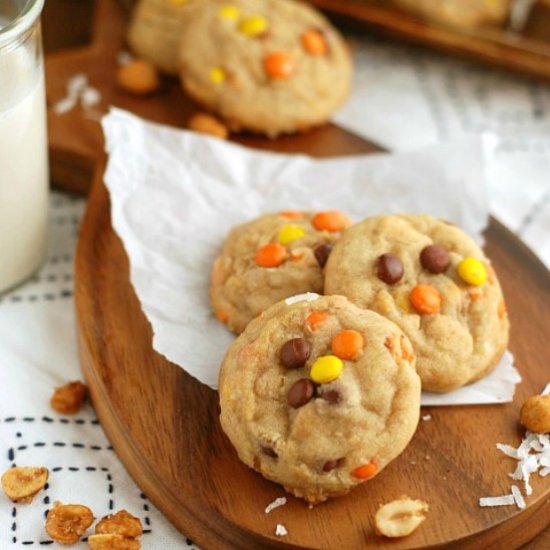 Coconut Honey Peanut Butter Cookies