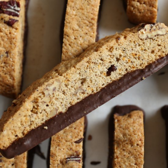 Blue Corn-Pecan Biscotti