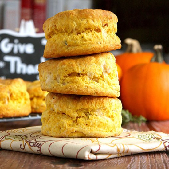 Parmesan Rosemary Pumpkin Biscuits