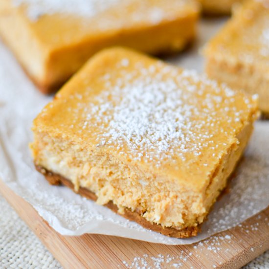 Pumpkin Cheesecake Bars