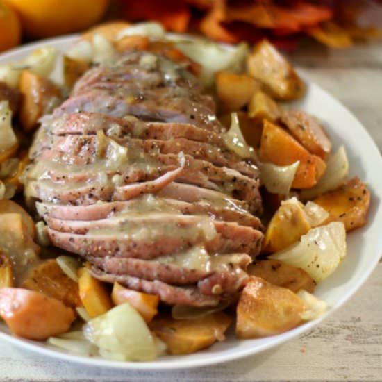 Roasted Pork with Persimmons