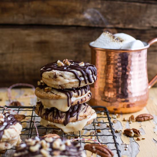 Chocolate Buttery Pecan Cookies