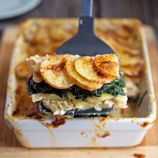 Potato and Kale Gratin