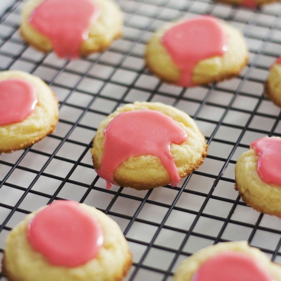 Cherry Almond Thumbprint Cookies