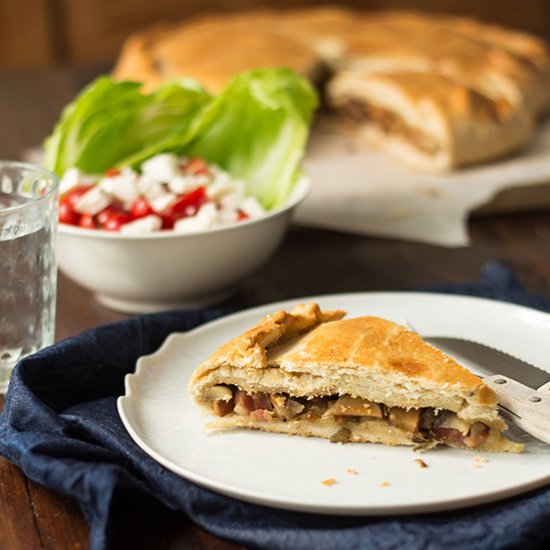 Wild mushroom empanada