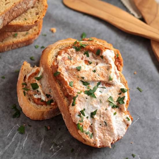 Roasted Red Pepper Baked Ricotta