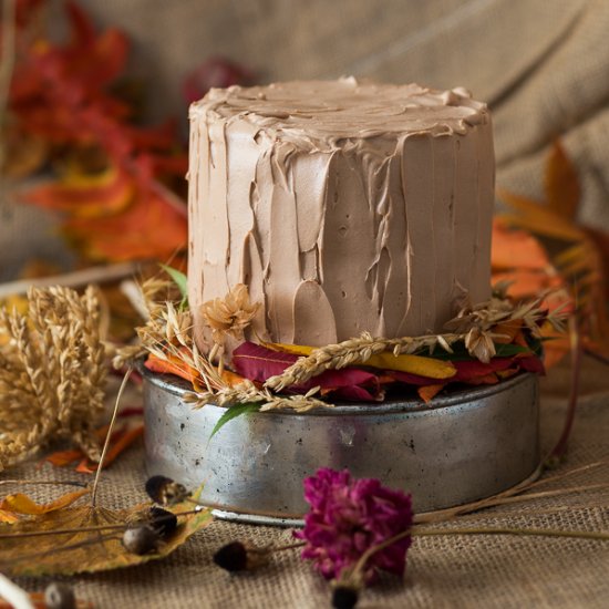 Chocolate pumpkin layer cake