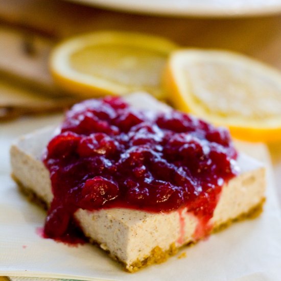 Cranberry Cinnamon Cheesecake Bars