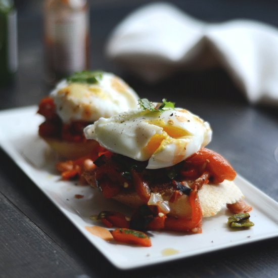 Roasted pepper bruschetta