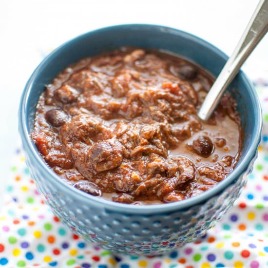 Crockpot Beef Shortrib Chili